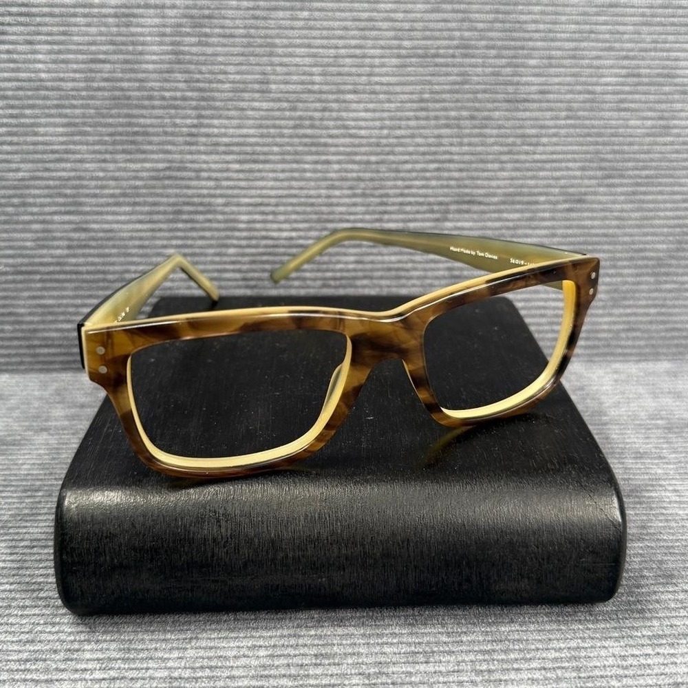 Tom Davies Hand Made Bespoke Eyeglasses Brown Wood Grain SG056 Col 346 56-19-140